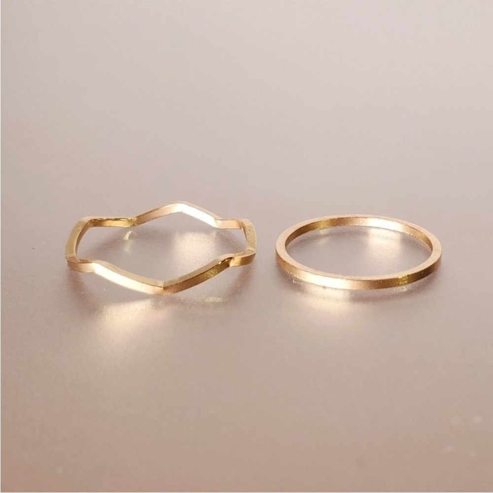 Chevron and MIDI Stacking Ring